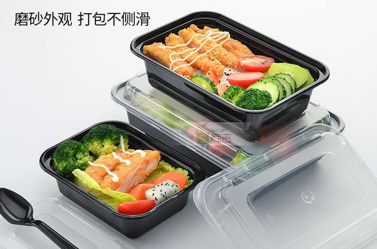 一次性塑料飯盒，PE為原材料